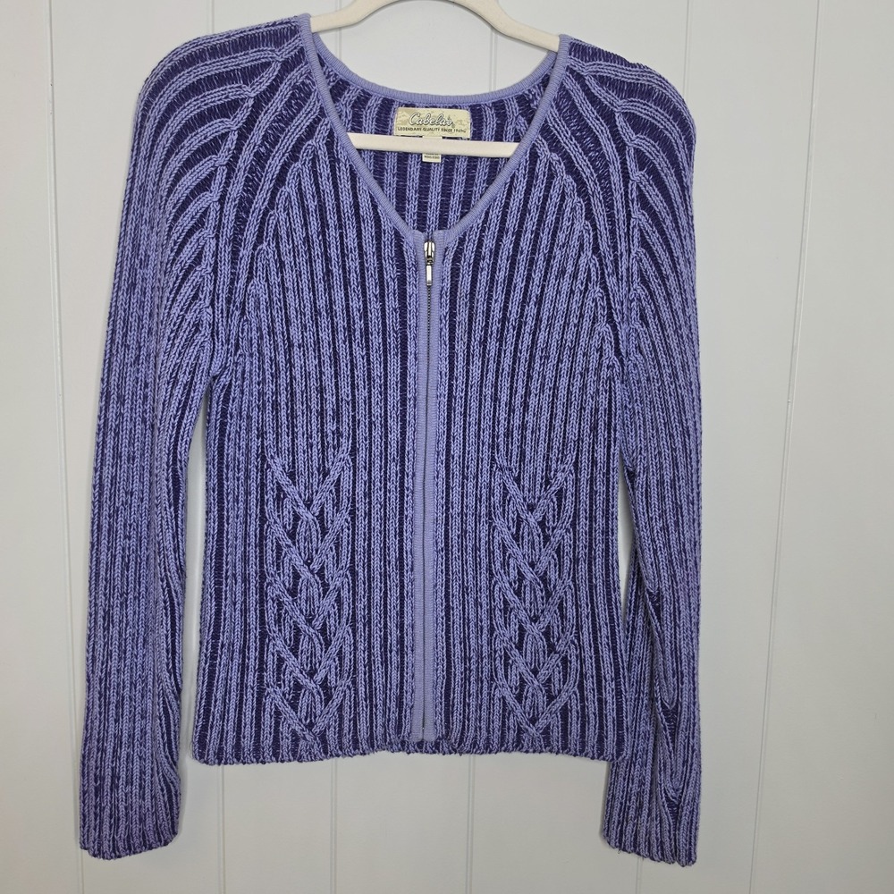 Cabela's Ledgendary Women's Sweater Full Zipper Size S Heavy